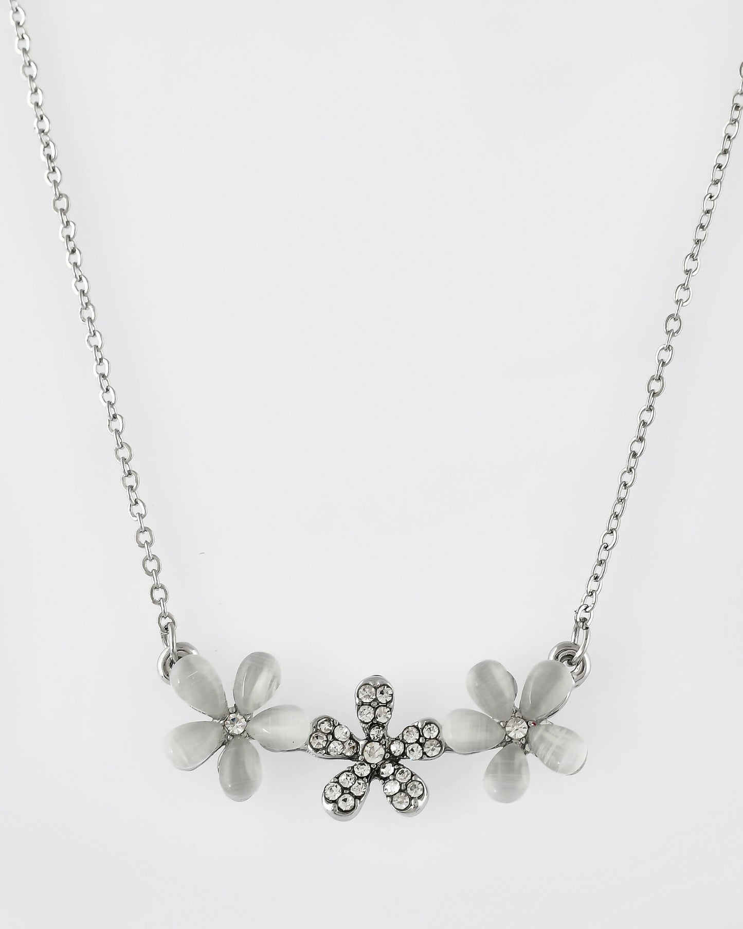 VOJ Women Beads Stainless Steel Sliver-Plated Chain with Star-Shape Pendant