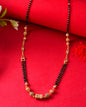 Jewels Nest Gold-Plated Traditional Double-Line Mangalsutra with Barrel Pendant