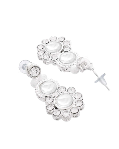 Jewels Nest Oxidized Silver Mirror Choker Necklace Set with Earrings – Boho Tribal Jewellery