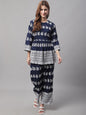 Jainish Women's Embroidered and Sequin work Co-ords - Navy Blue