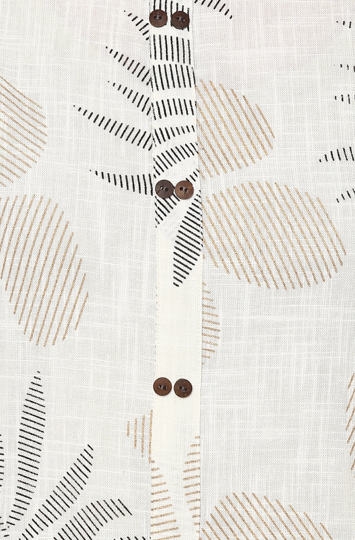 Janasya Off White Cotton Foil Print Straight kurta