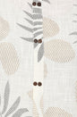 Janasya Off White Cotton Foil Print Straight kurta