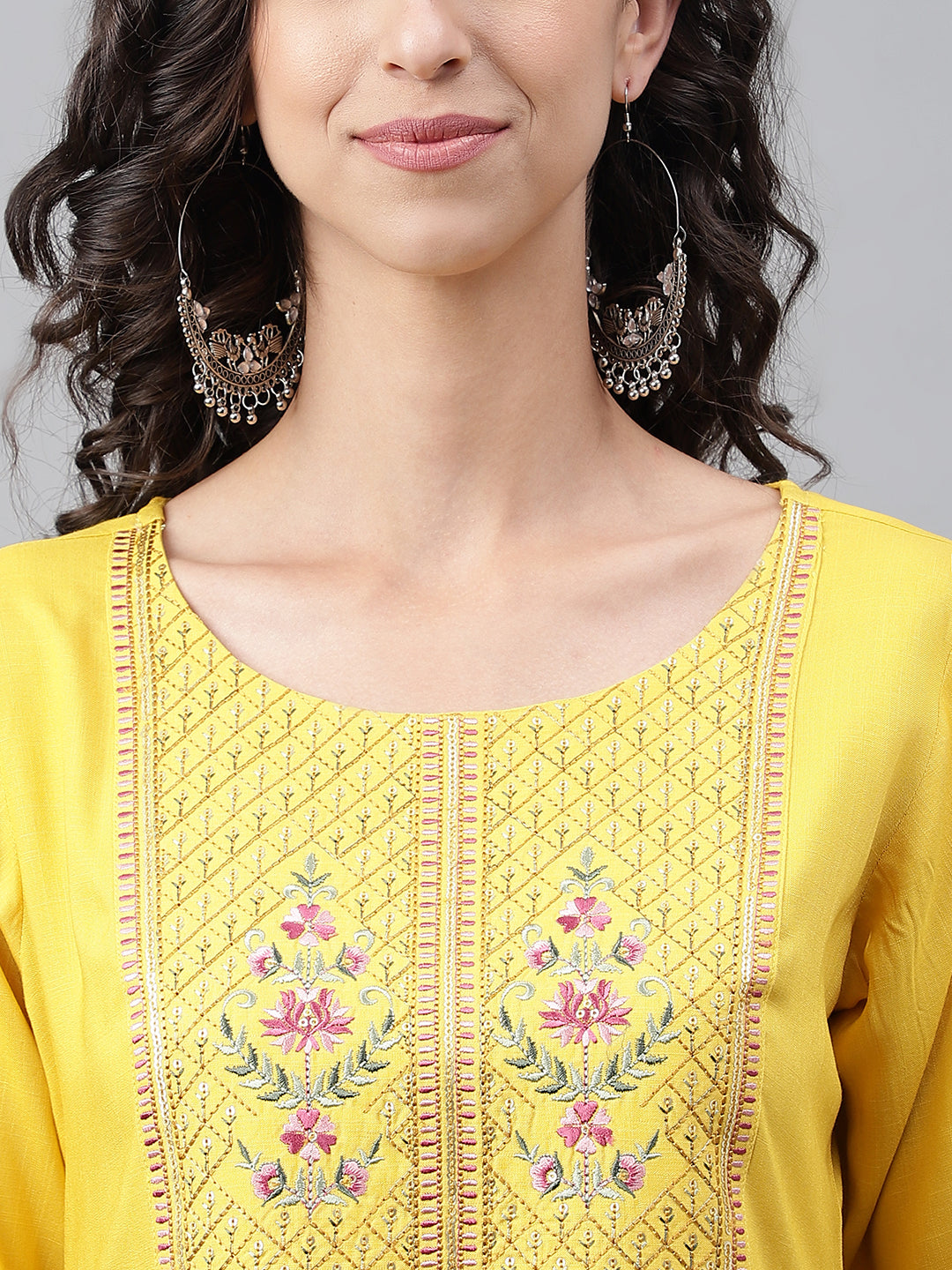 Janasya Women's Mustard Poly Rayon Solid Casual Straight Kurta