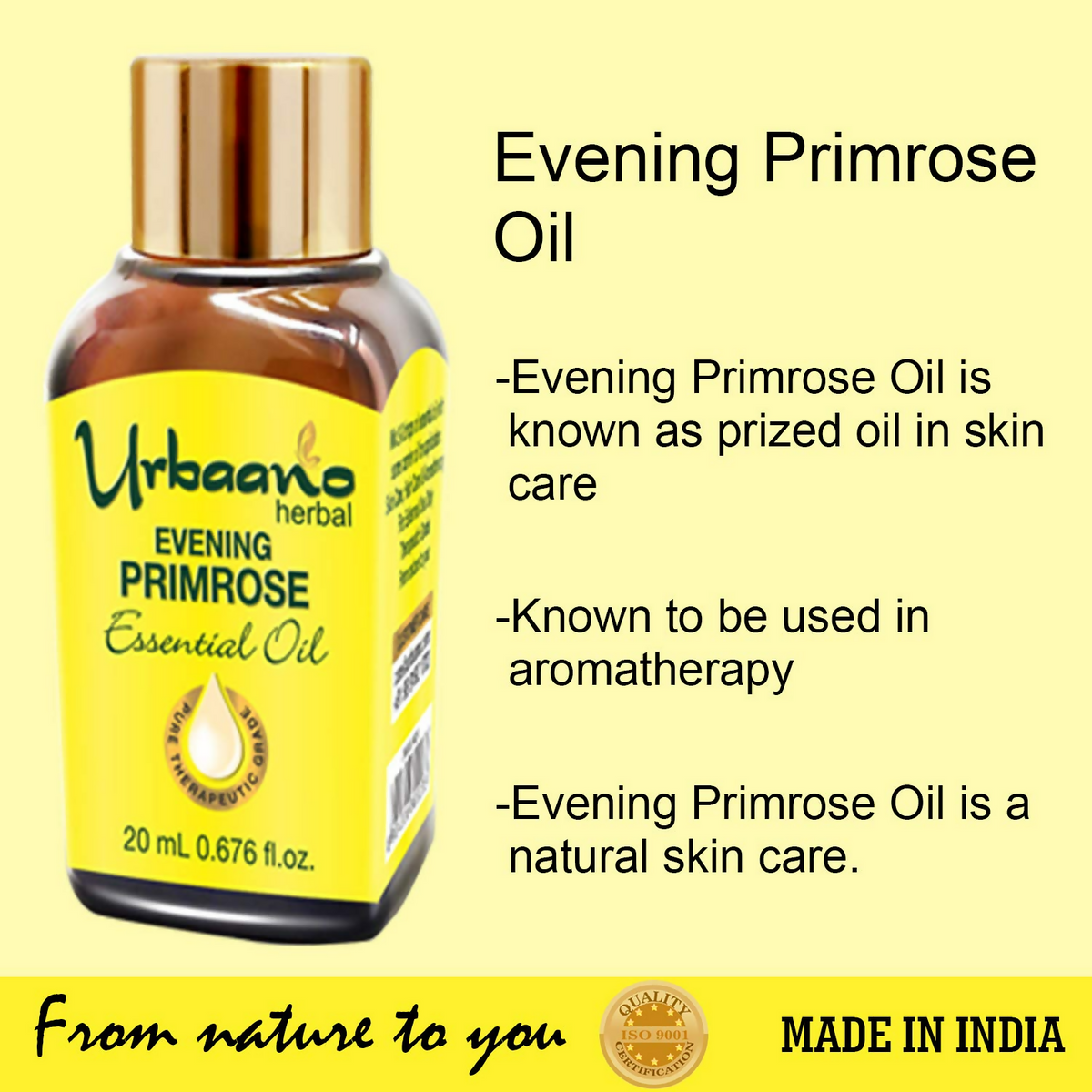 Urbaano Herbal Evening Primrose Essential Oil