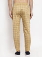 Jainish Men's Rust Checked Cotton Track Pants ( JOG 012Rust )
