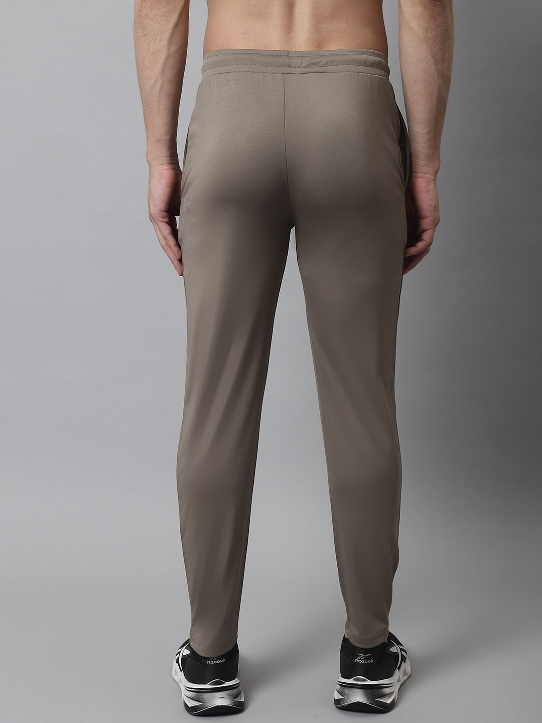 Jainish Men's Brown Solid Streachable Lycra Trackpants