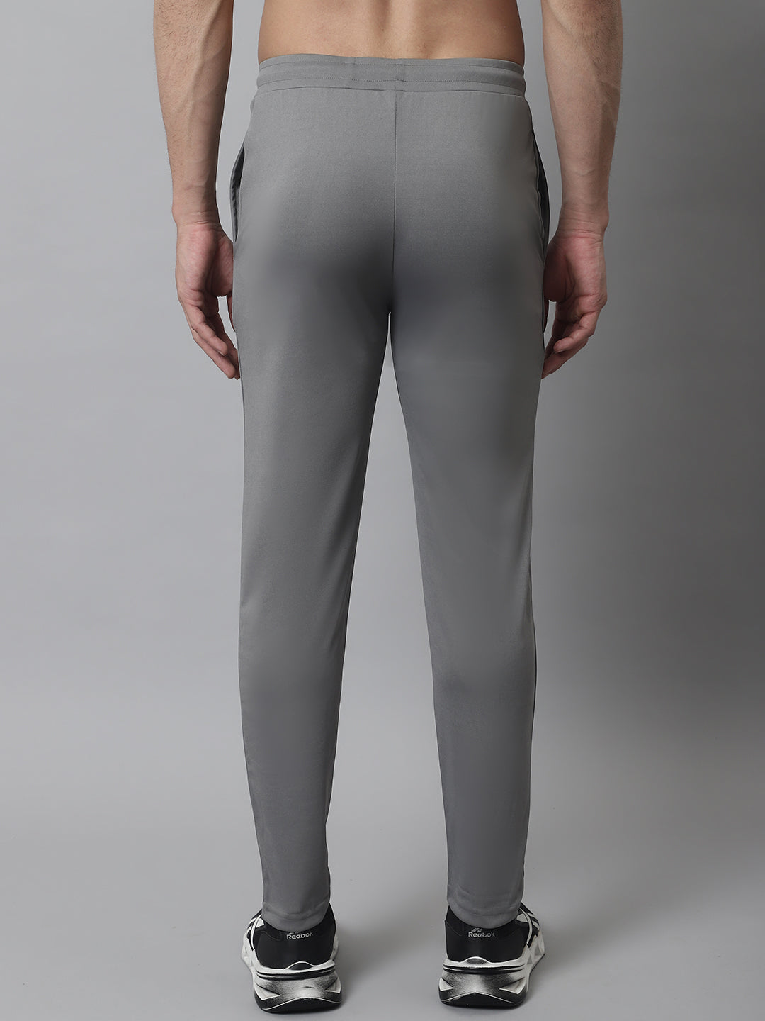 Jainish Men's Grey Solid Streachable Lycra Trackpants