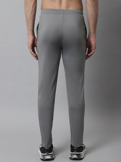 Jainish Men's Grey Solid Streachable Lycra Trackpants