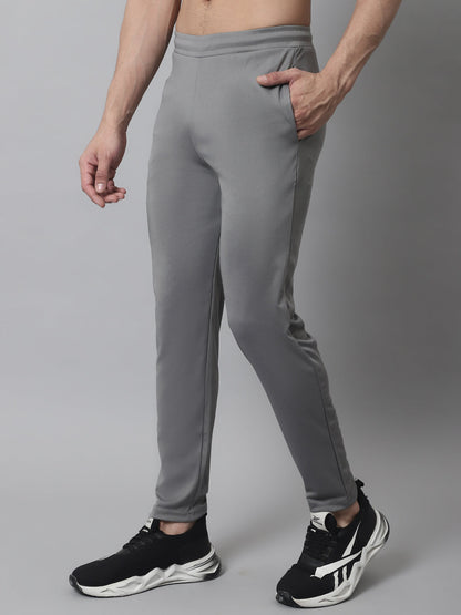 Jainish Men's Grey Solid Streachable Lycra Trackpants