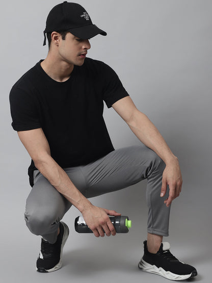 Jainish Men's Grey Solid Streachable Lycra Trackpants