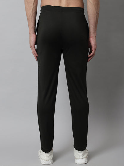 Jainish Men's Olive Solid Streachable Lycra Trackpants