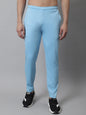 Jainish Men's Sky Blue Solid Streachable Lycra Trackpants