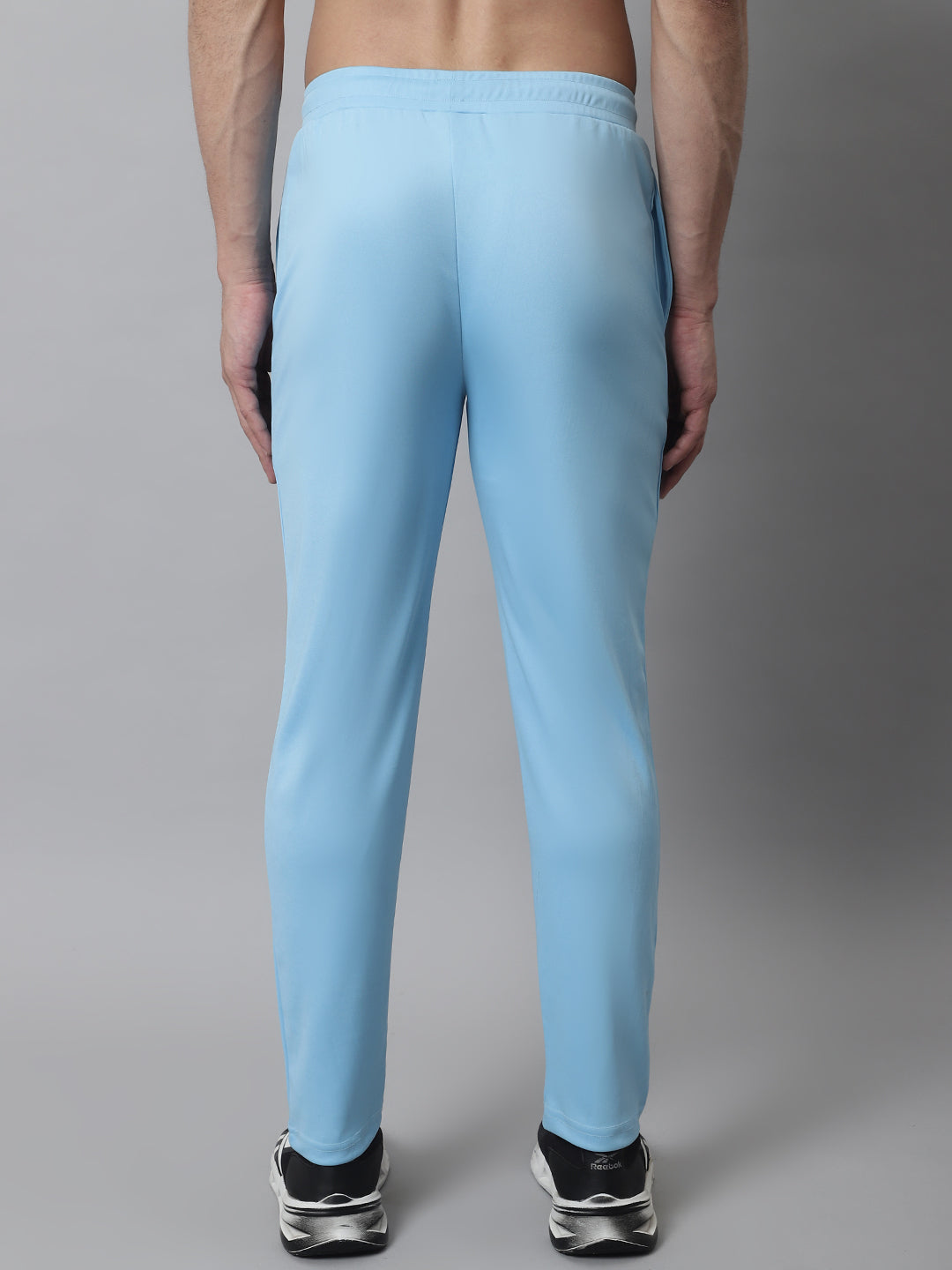 Jainish Men's Sky Blue Solid Streachable Lycra Trackpants