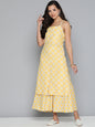 Jompers Women's Ethnic Motifs Printed Kurta with Palazzos - Yellow
