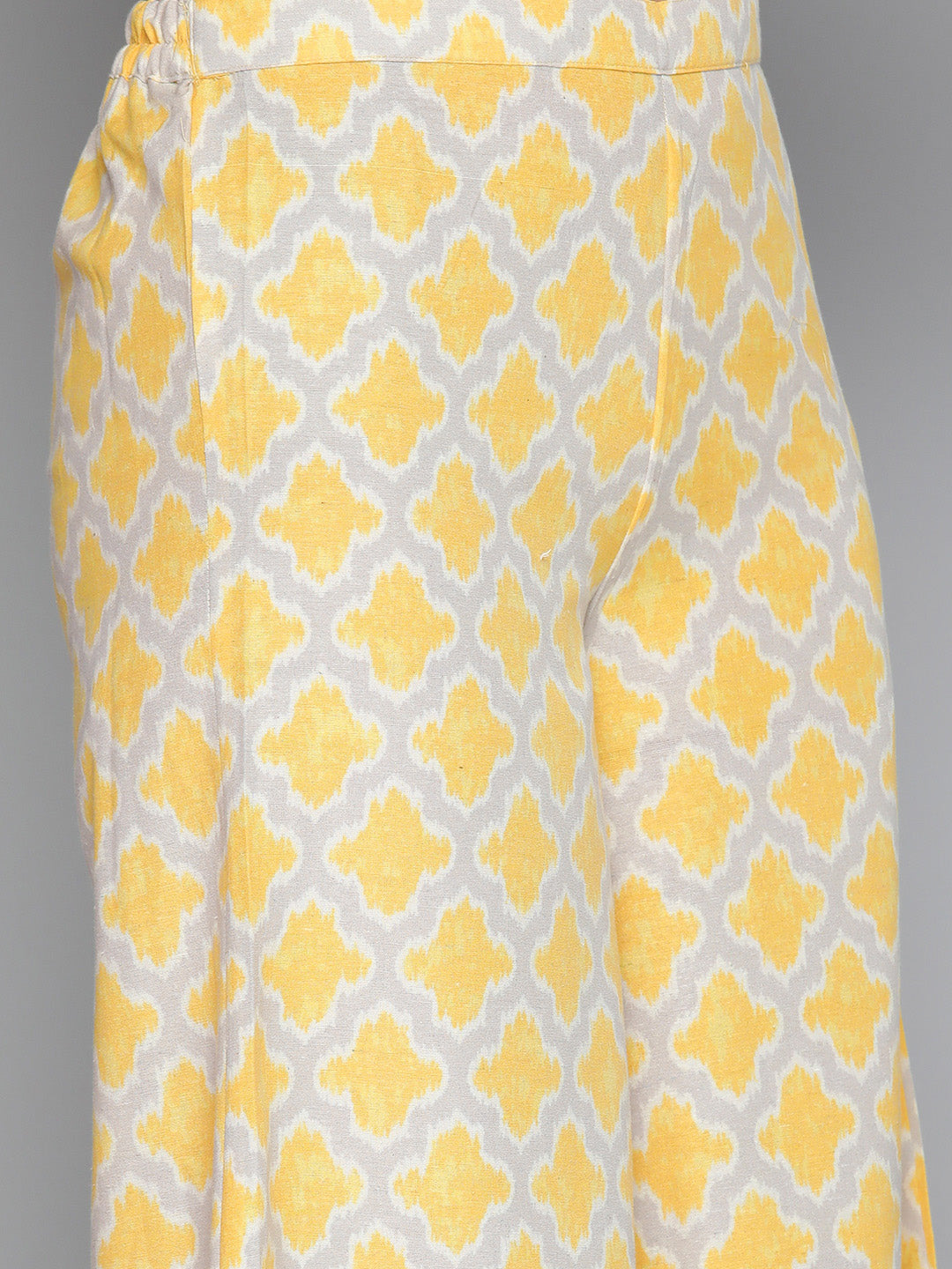 Jompers Women's Ethnic Motifs Printed Kurta with Palazzos - Yellow
