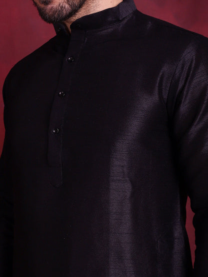 Jompers Men's Woven Design Nehru Jacket With Kurta Pyjama Set - Maroon