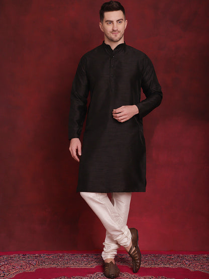 Jompers Men's Green Floral Printed Nehru Jacket With Kurta Pyjama Set