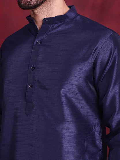 Jompers Men's Woven Design Nehru Jacket With Kurta Pyjama Set - Brown