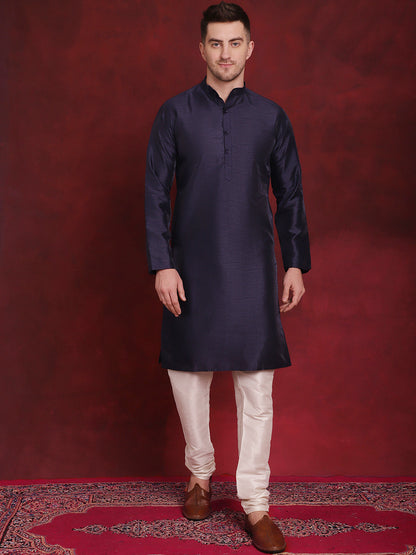 Jompers Men's White Floral Printed Nehru Jacket With Kurta Pyjama Set