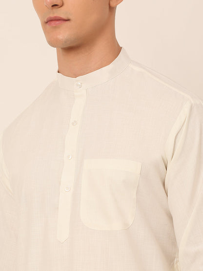 Jompers Men's Solid Kurta Pyjama With Nehru Jacket - Black