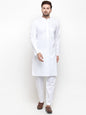 Jompers Men White Solid Kurta with Pyjamas