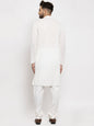 Jompers Men Cream Chikan Kurta Only