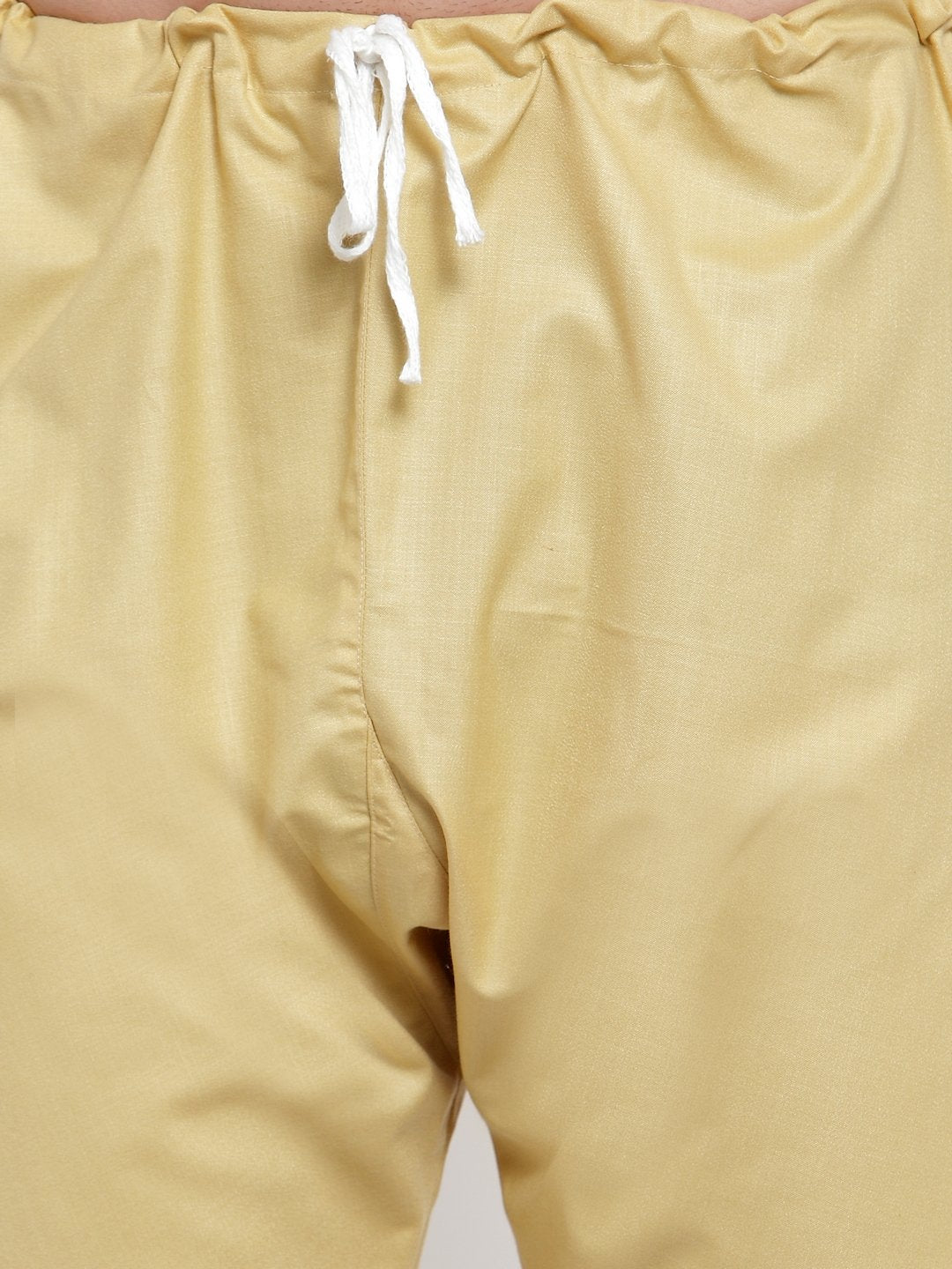 Jompers Men Beige Solid Kurta with Churidar
