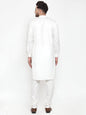 Jompers Men White Solid Kurta with Churidar