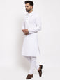 Jompers Men White Embroidered Kurta with Pyjamas