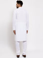 Jompers Men White Embroidered Kurta with Pyjamas