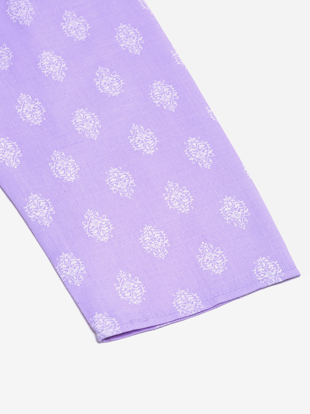 Jompers Men's Cotton Floral printed kurta Pyjama Set - Purple
