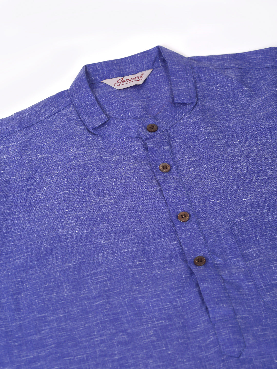 Jompers Men's Cotton Solid Kurta Pajama Sets - Blue