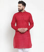 Jompers Men's Maroon Chikan Kurta Only
