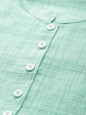 Jompers Women Green Pure Cotton Woven Design Straight Kurta