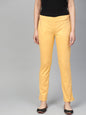 Jompers Women Beige Smart Slim Fit Solid Regular Trousers