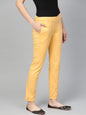 Jompers Women Beige Smart Slim Fit Solid Regular Trousers