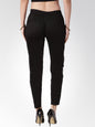 Jompers Women Black Smart Slim Fit Solid Regular Trousers