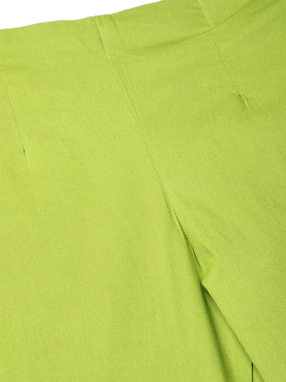 Jompers Women Green Smart Slim Fit Solid Regular Trousers