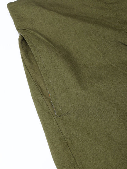 Jompers Women Olive Green Smart Slim Fit Solid Regular Trousers