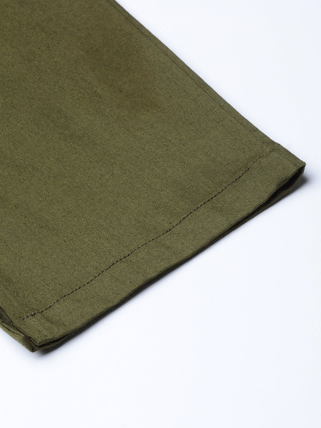 Jompers Women Olive Green Smart Slim Fit Solid Regular Trousers
