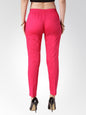 Jompers Women Pink Smart Slim Fit Solid Regular Trousers