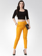 Jompers Women Mustard Smart Slim Fit Solid Regular Trousers ( Yellow )