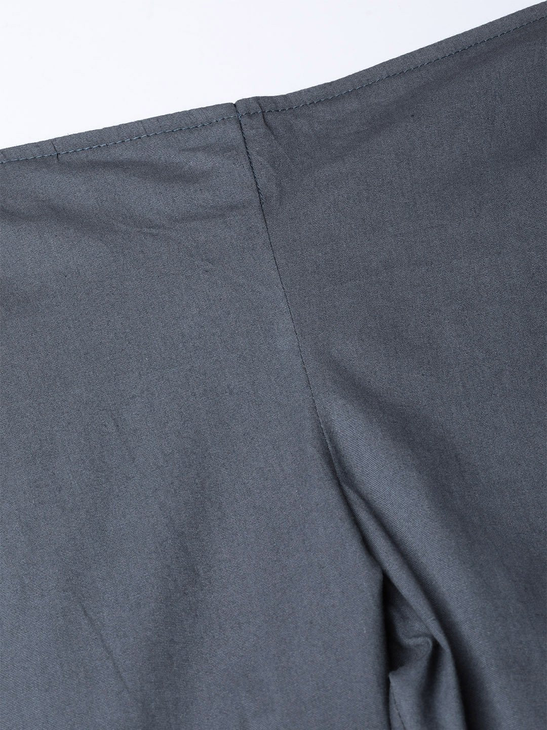 Jompers Women Grey Smart Fit Solid Bottom Flared Trousers