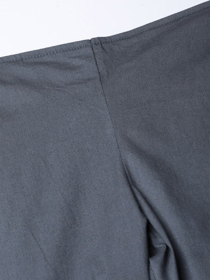 Jompers Women Grey Smart Fit Solid Bottom Flared Trousers
