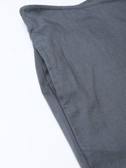 Jompers Women Grey Smart Fit Solid Bottom Flared Trousers