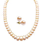 J Pearls New Single Line Peach Pearl Necklace - Real Pearl Jewelry