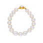 J Pearls Single Line White Pearl Bracelet - Real Pearl Jewelry