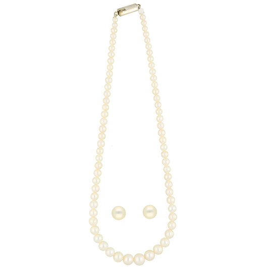 J Pearls Single Line Round Pearl Necklace - Real Pearl Jewelry