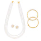 J Pearls 3 String Pearl Necklace - Real Pearl Jewelry