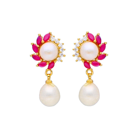 J Pearls Mahika Pearl Earrings - Real Pearl Jewelry